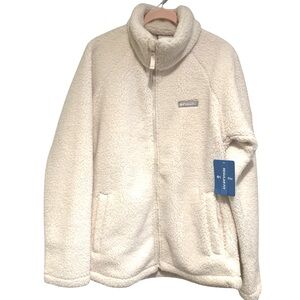 Columbia Women’s Big Timber Peak Cream Ivory Full Zip Sherpa Fleece Jacket SOLD